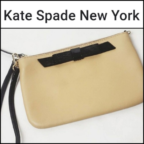 𝅺KATE SPADE Bow Pouch Wristlet Wallet! - Picture 1 of 6